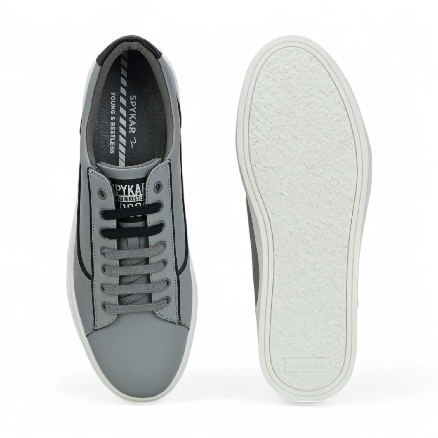 Emil Men Grey Basic Lace Up Sneaker