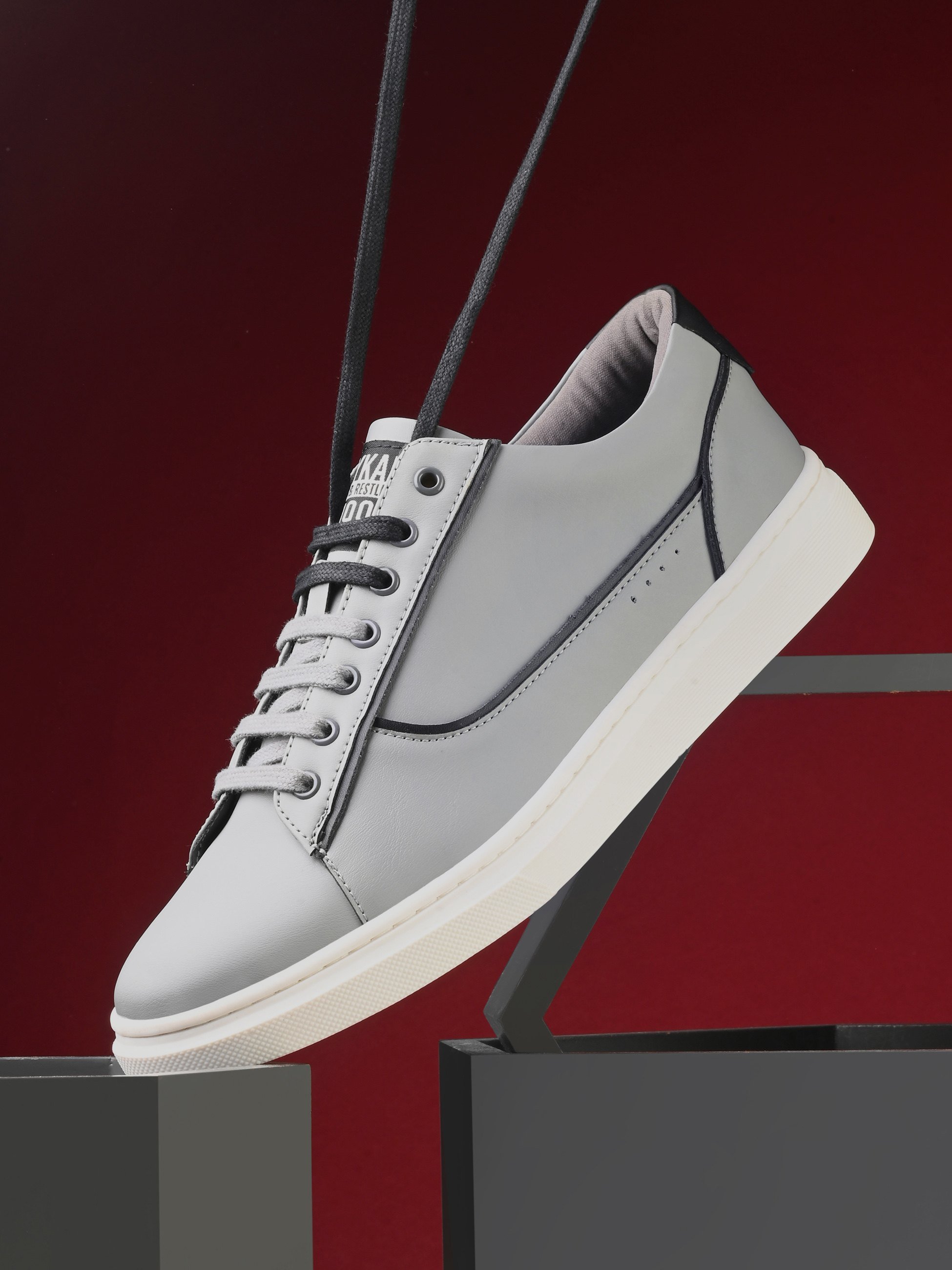 Emil Men Grey Basic Lace Up Sneaker