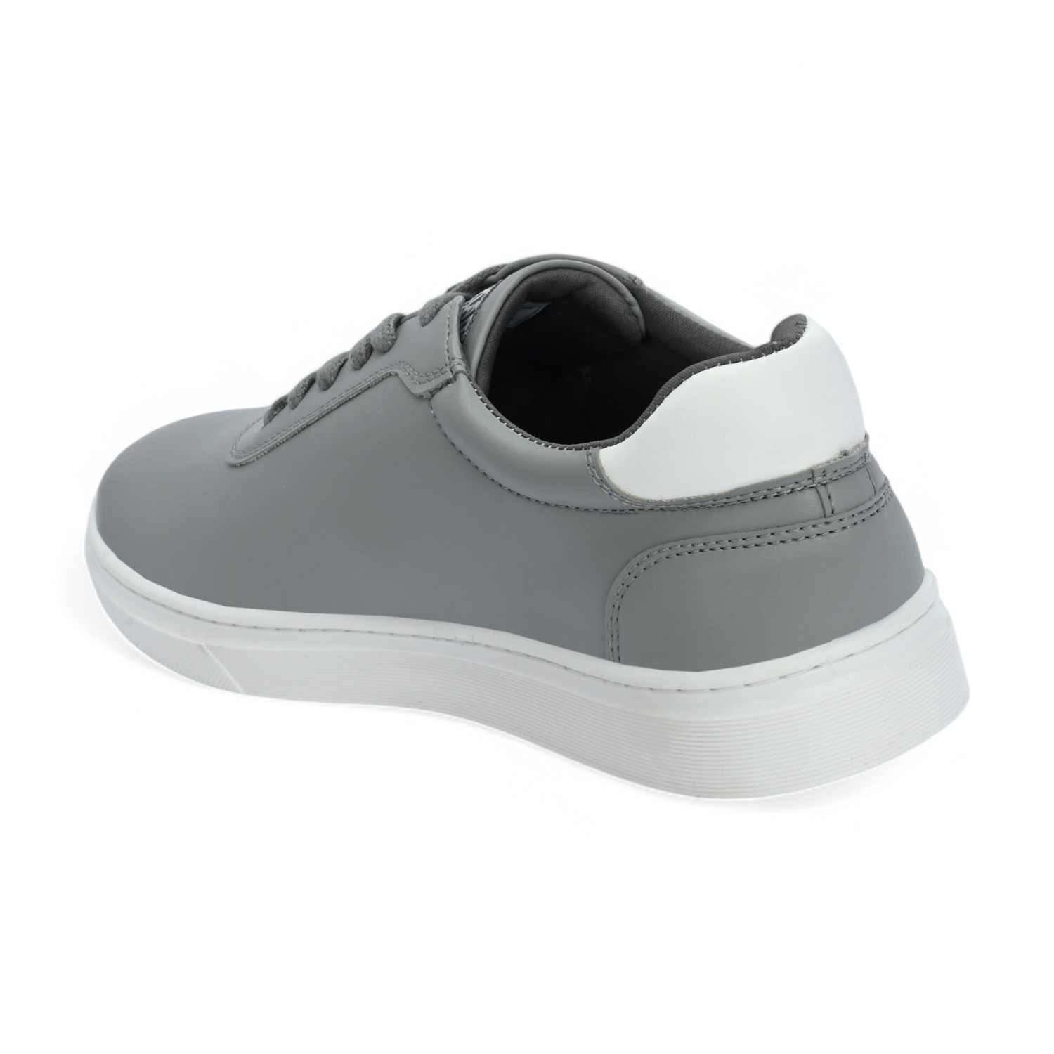 Said Men Grey-White Smart Casual Lace Up Sneaker