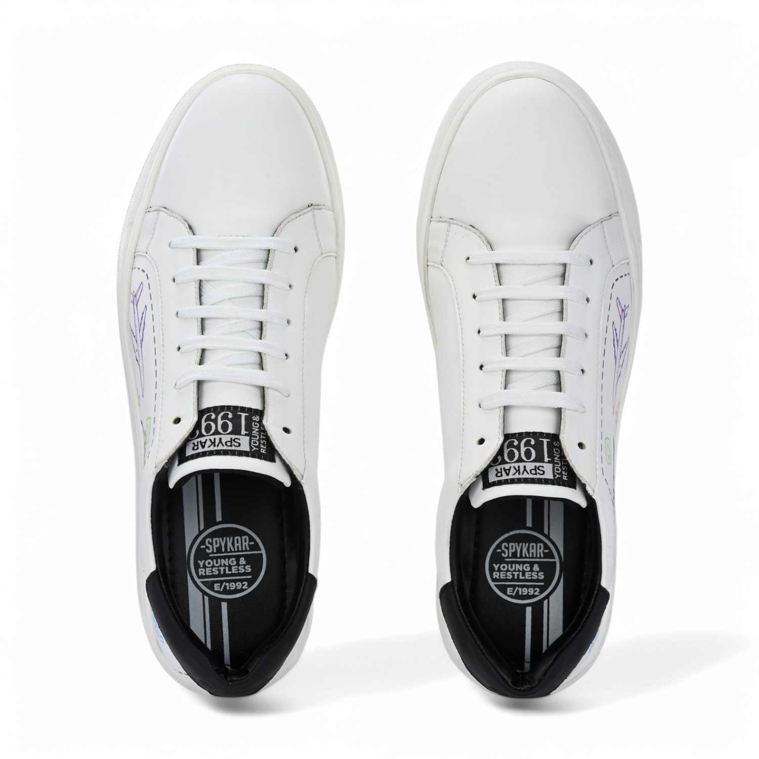 Ryznar Men White-Blue Fun Lace Up Sneaker