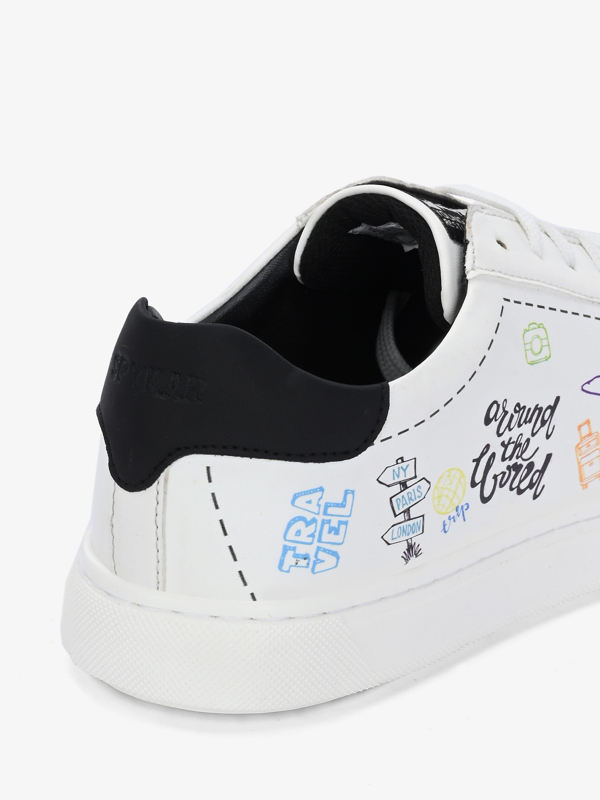 Ryznar Men White-Blue Fun Lace Up Sneaker