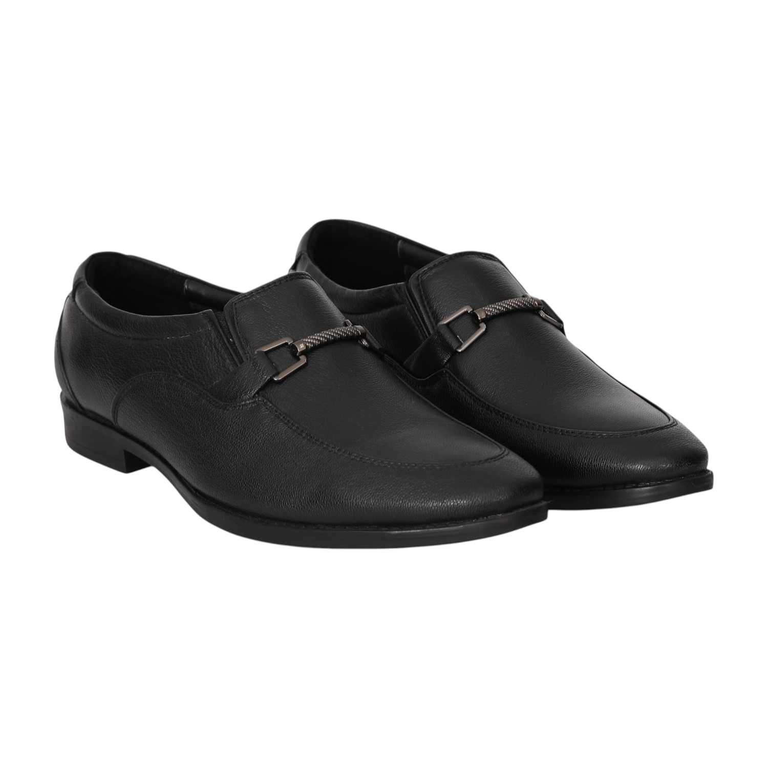 Men Monarch Black Bit Loafers