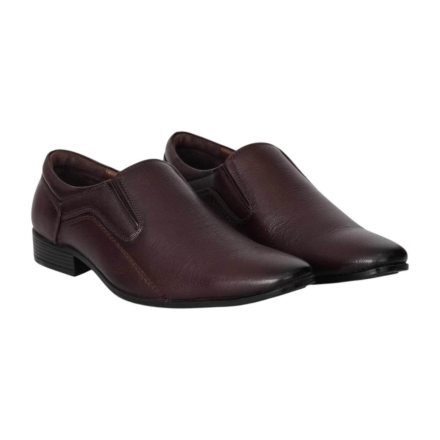 Men Classic Walnut Formal Slip-On Shoes