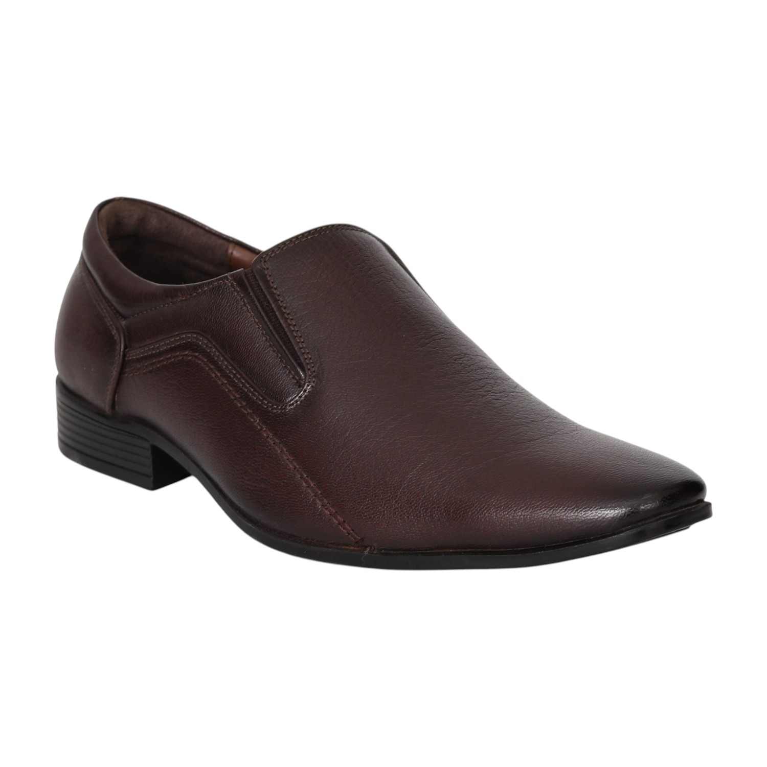 Men Classic Walnut Formal Slip-On Shoes