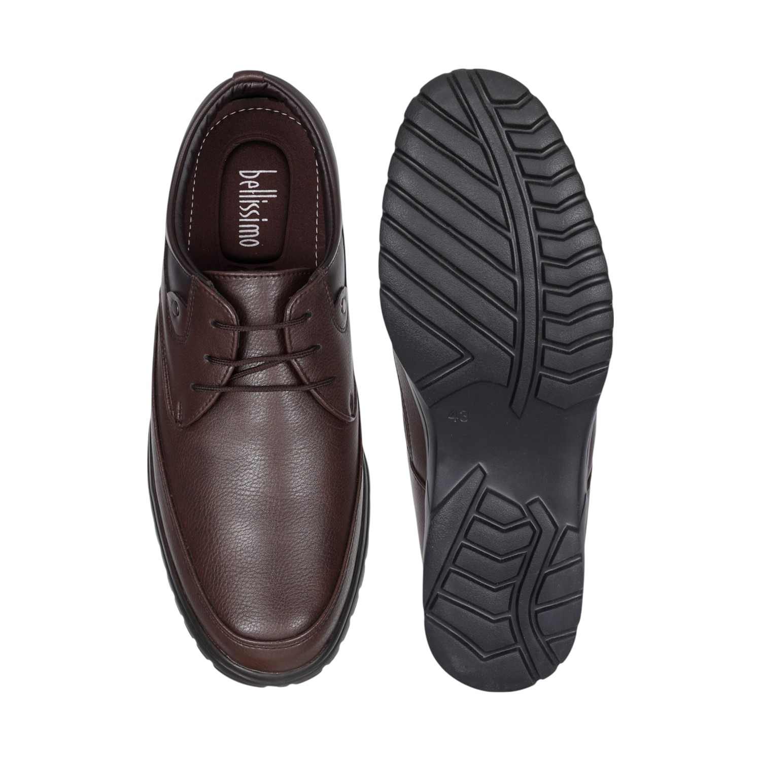 Men Brown Classic Lace-Up Comfort Shoes