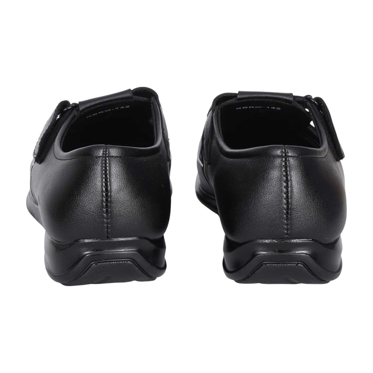 Men Black Vintage Velcro Mules