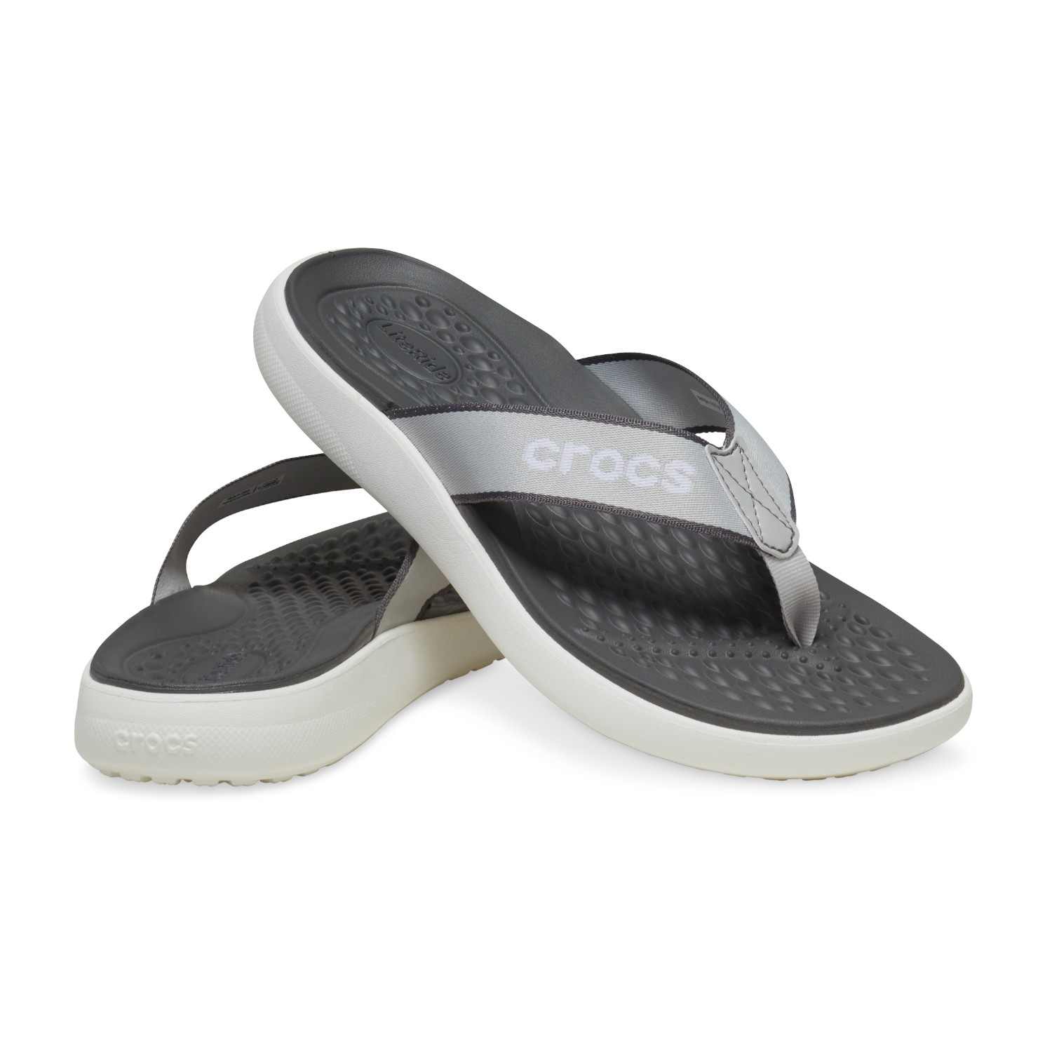 Men LiteRide Comfort Flip Flops Slate Gray