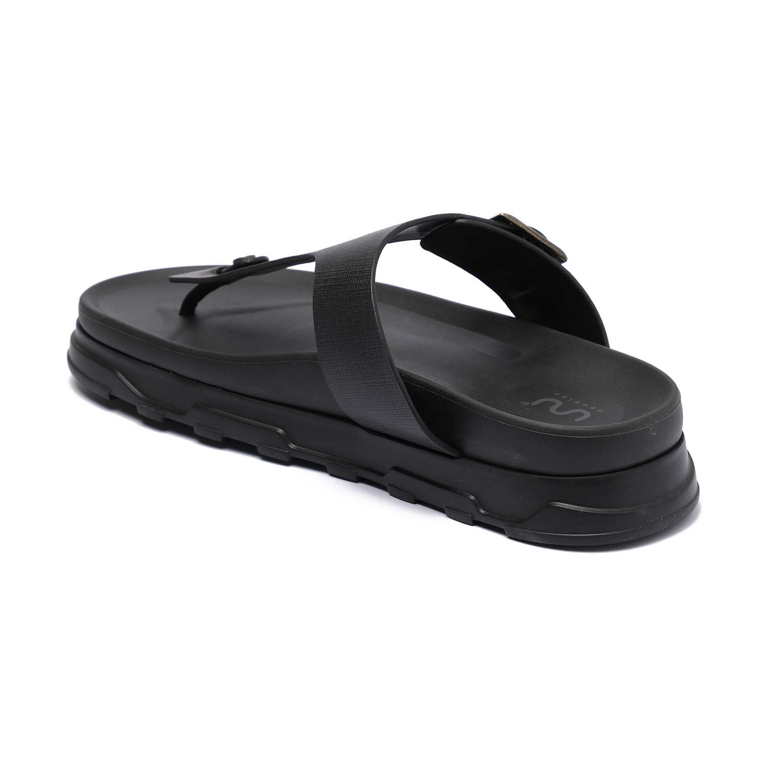 Black Comfort Flip Flops for Men