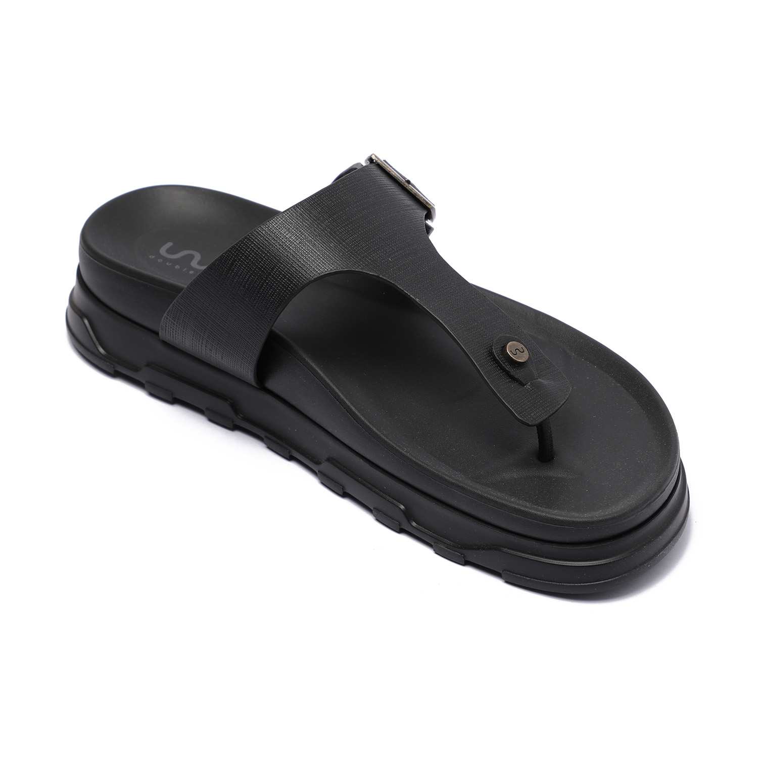 Black Comfort Flip Flops for Men
