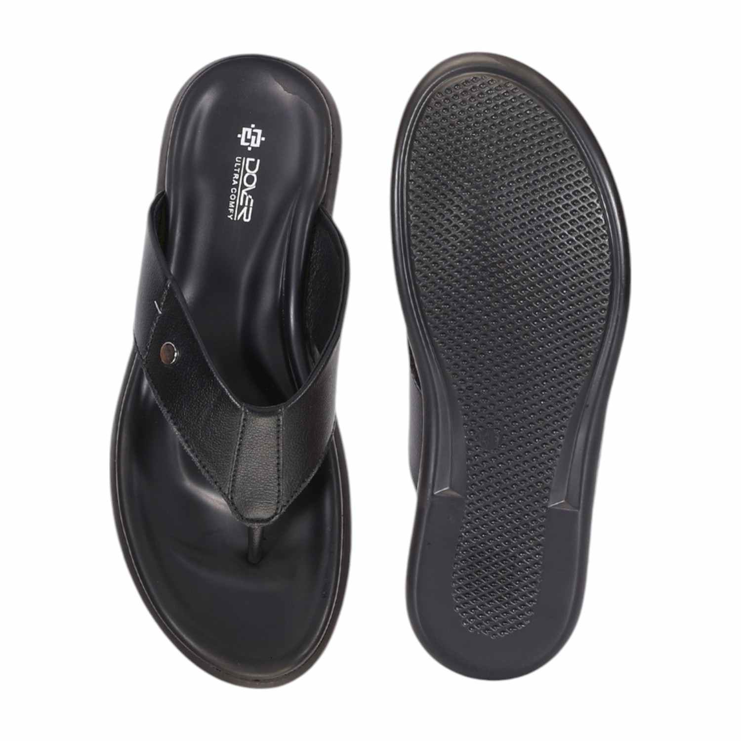 Men Black Casual Slip-on Thongs