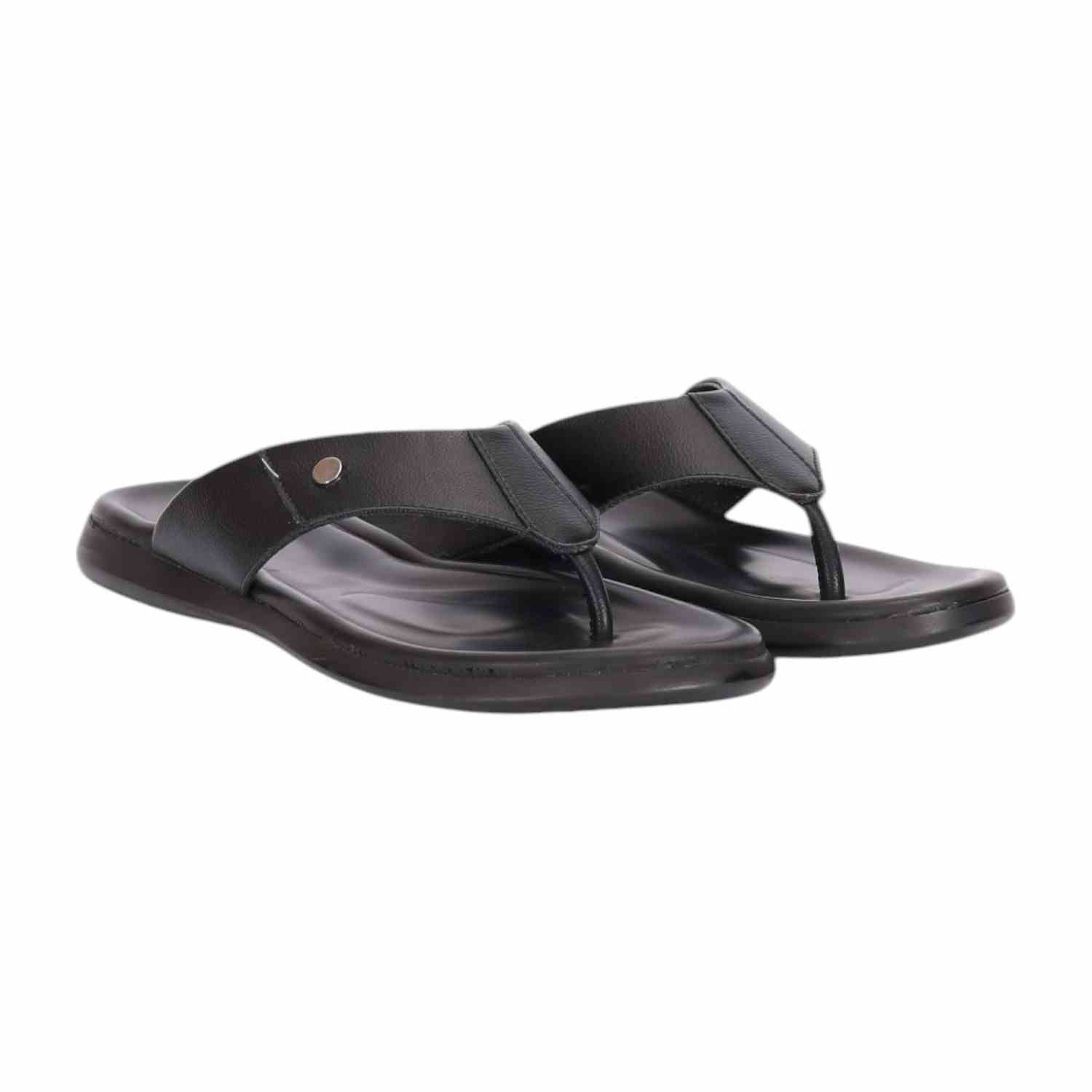 Men Black Casual Slip-on Thongs