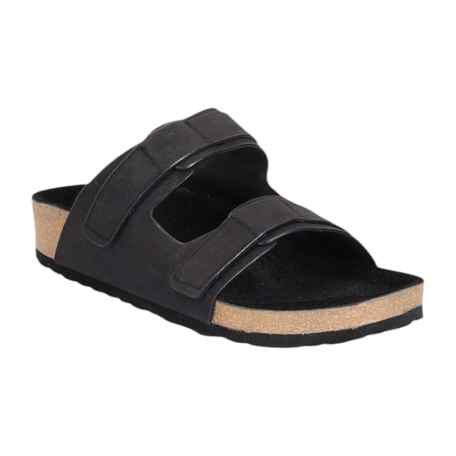Men Black Slip-on with Velcro Adjustment