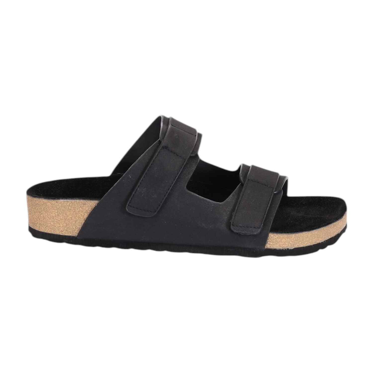 Men Black Slip-on with Velcro Adjustment