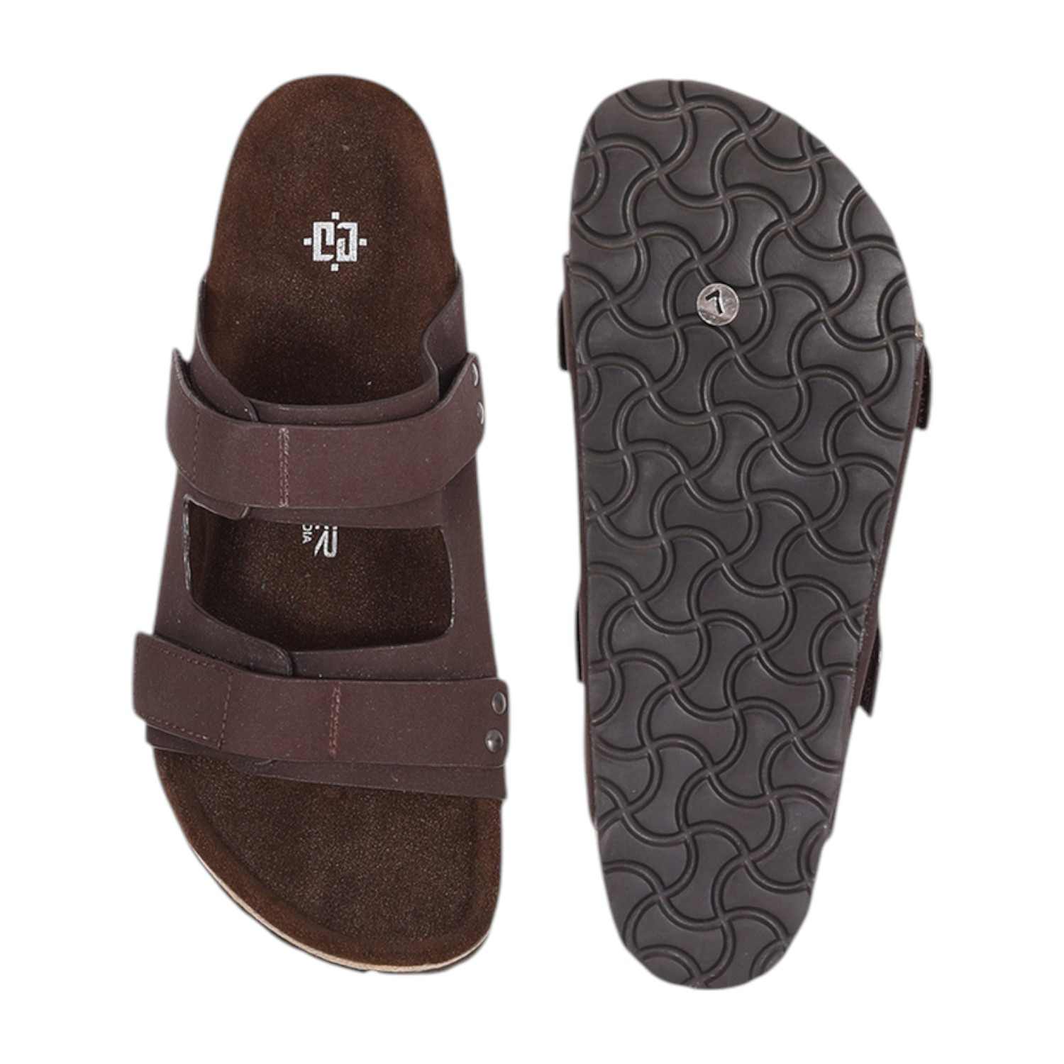 Men Brown Slip-on with Velcro Adjustment