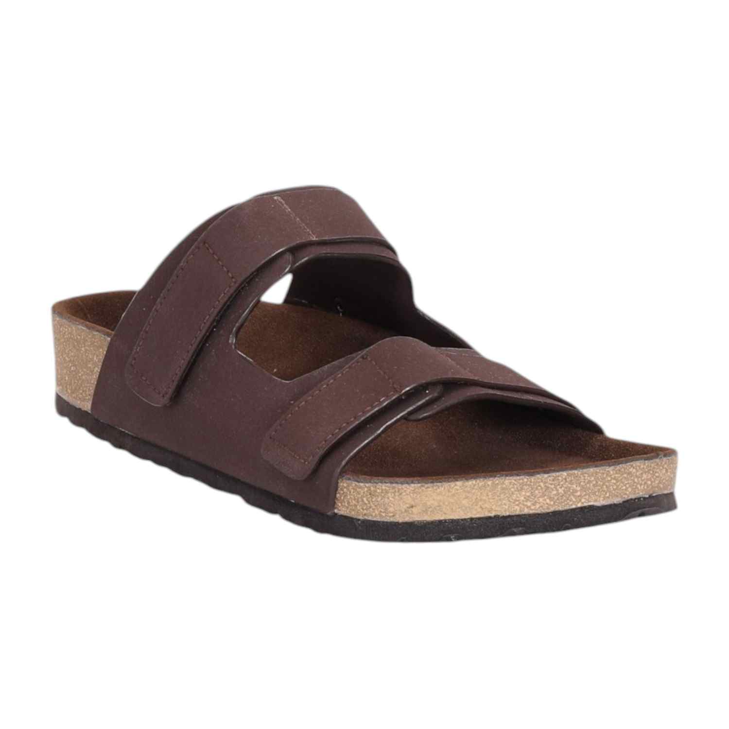 Men Brown Slip-on with Velcro Adjustment