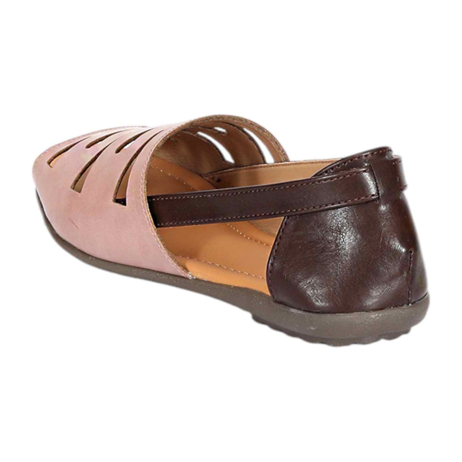 Women Peach-Brown Sandals