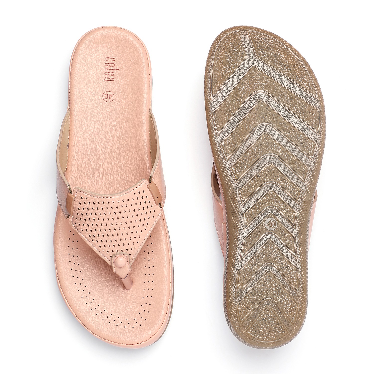 Women Peach Casual Flat