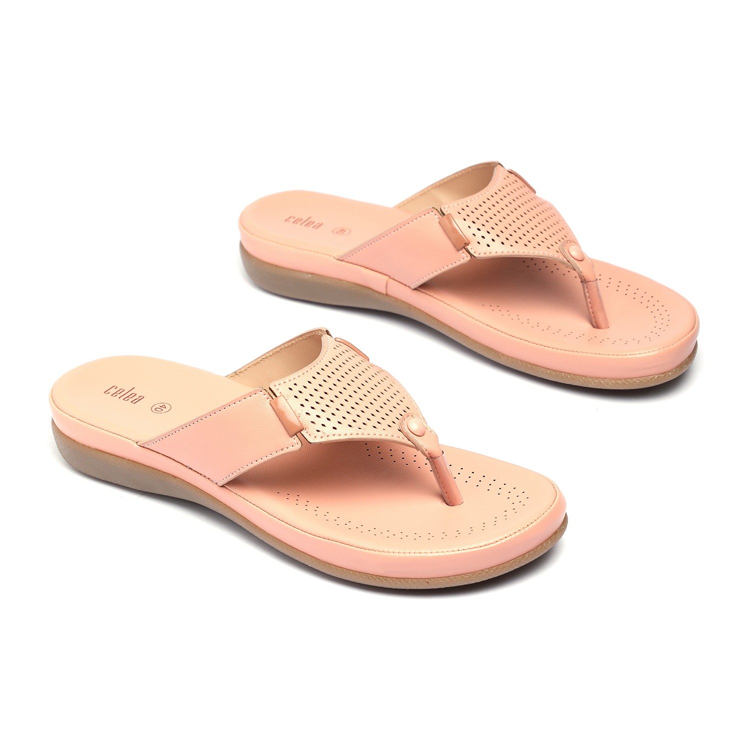 Women Peach Casual Flat