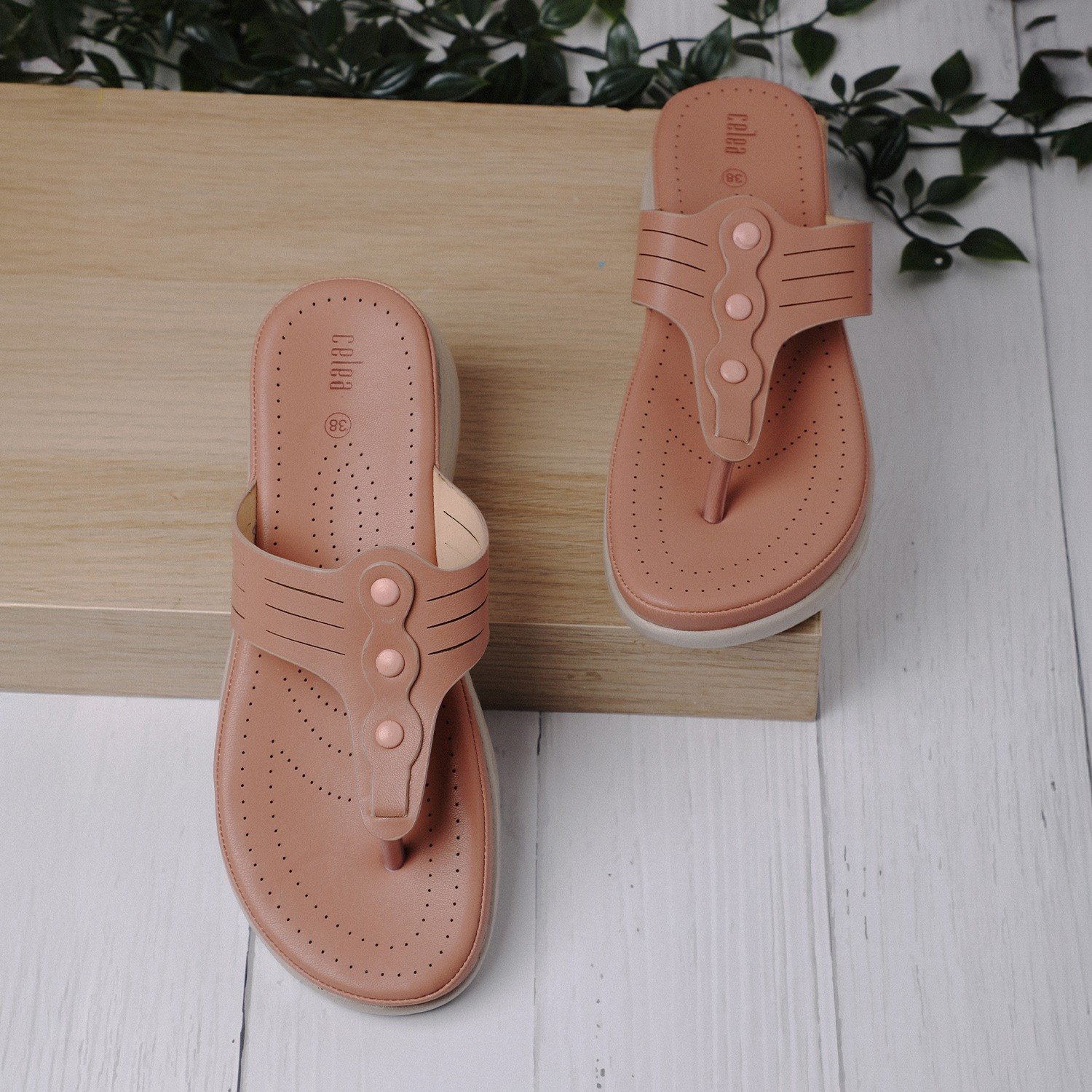 Women Peach Casual Wedge