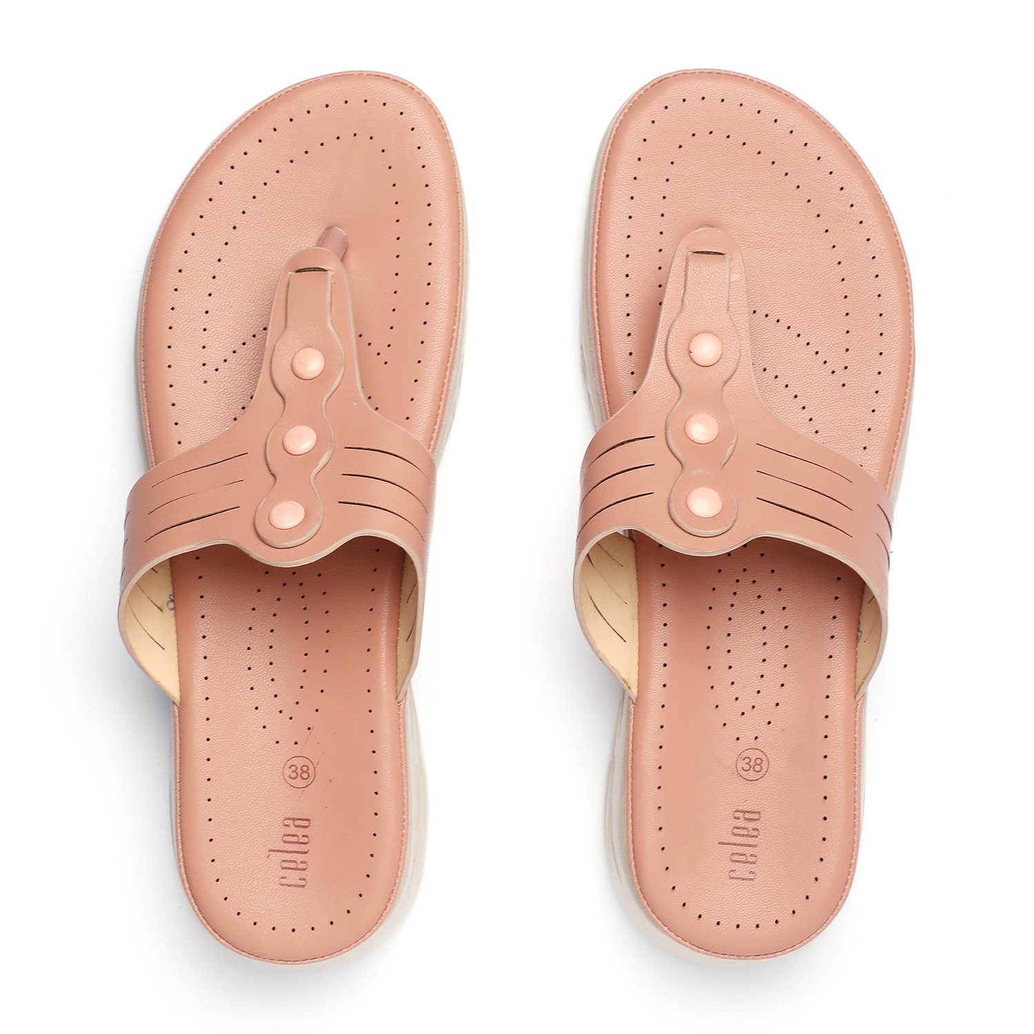 Women Peach Casual Wedge
