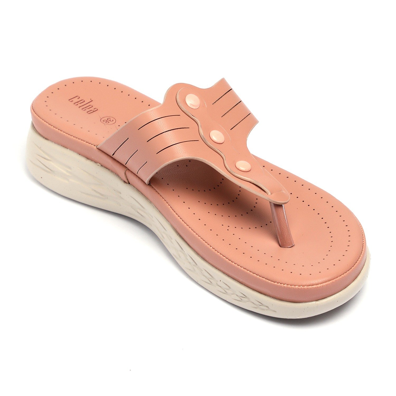 Women Peach Casual Wedge