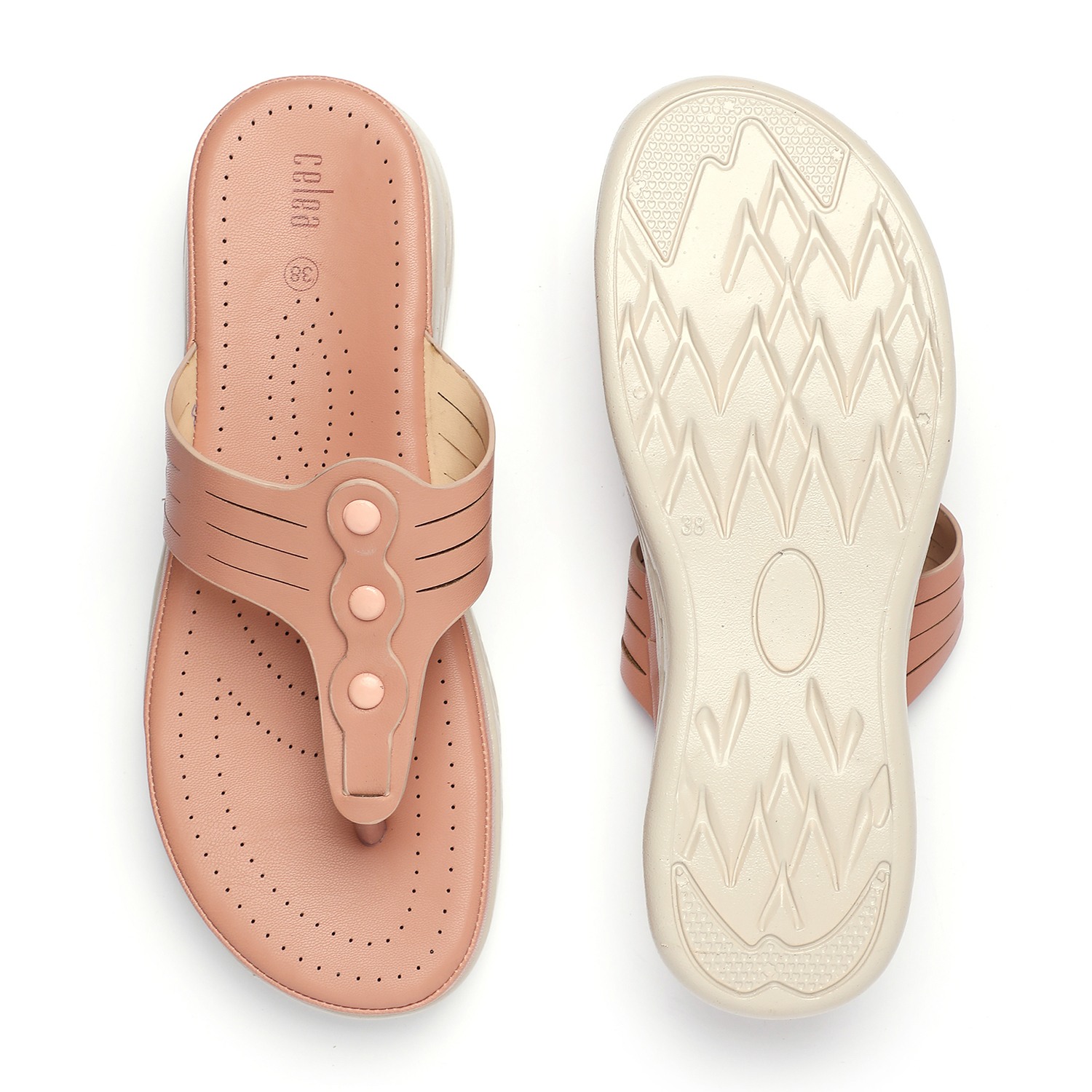 Women Peach Casual Wedge