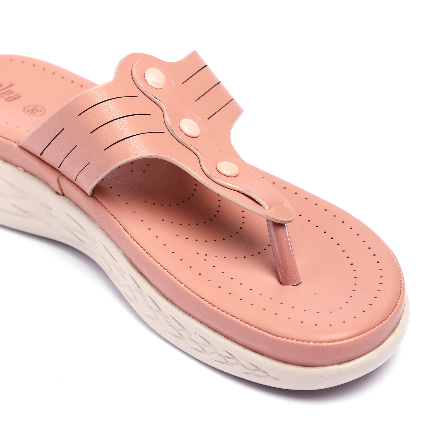 Women Peach Casual Wedge