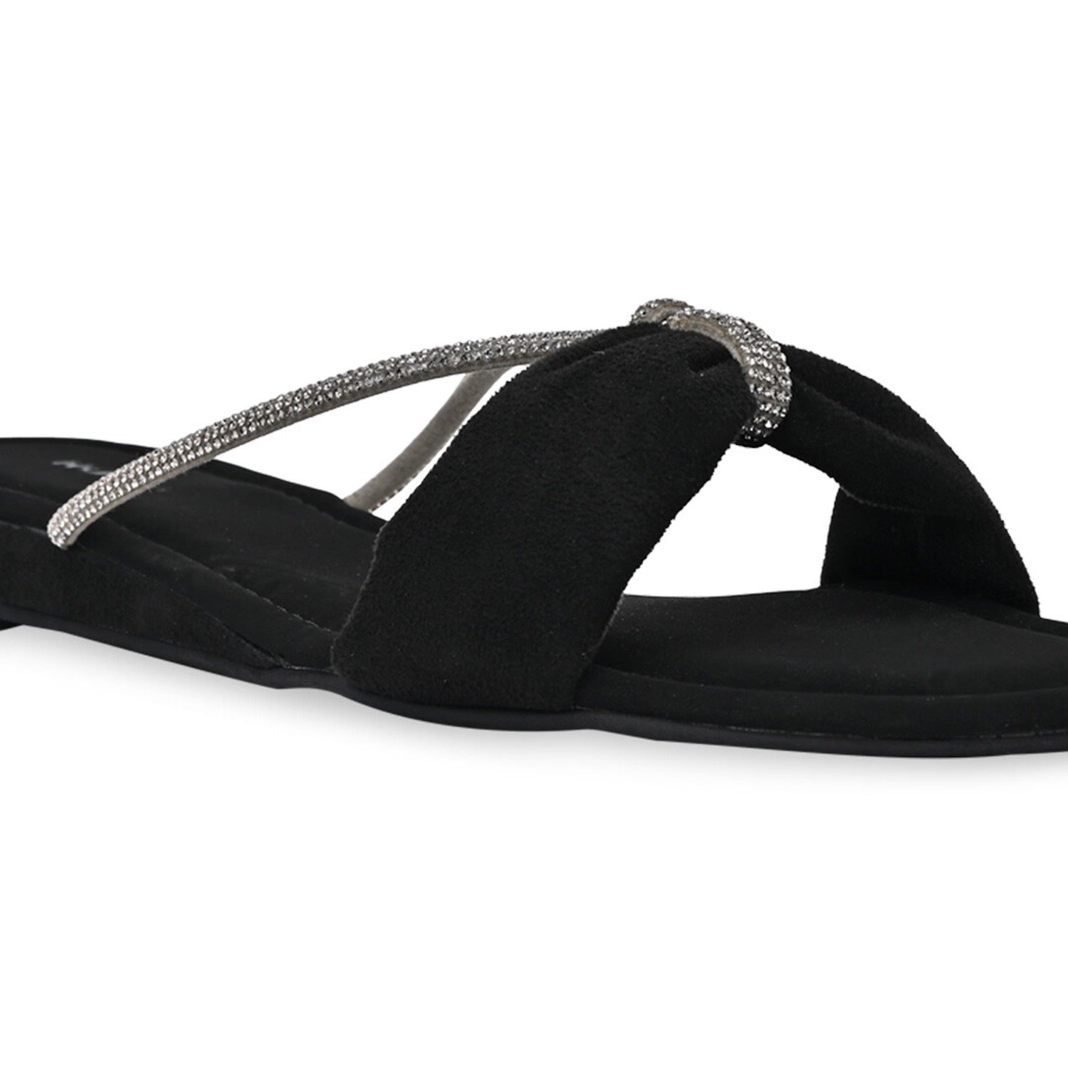 Women Diamante Strap Flats