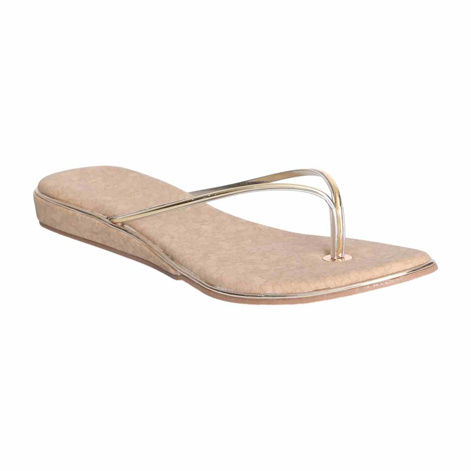 Women Gold Metallic comfort Flip-Flops