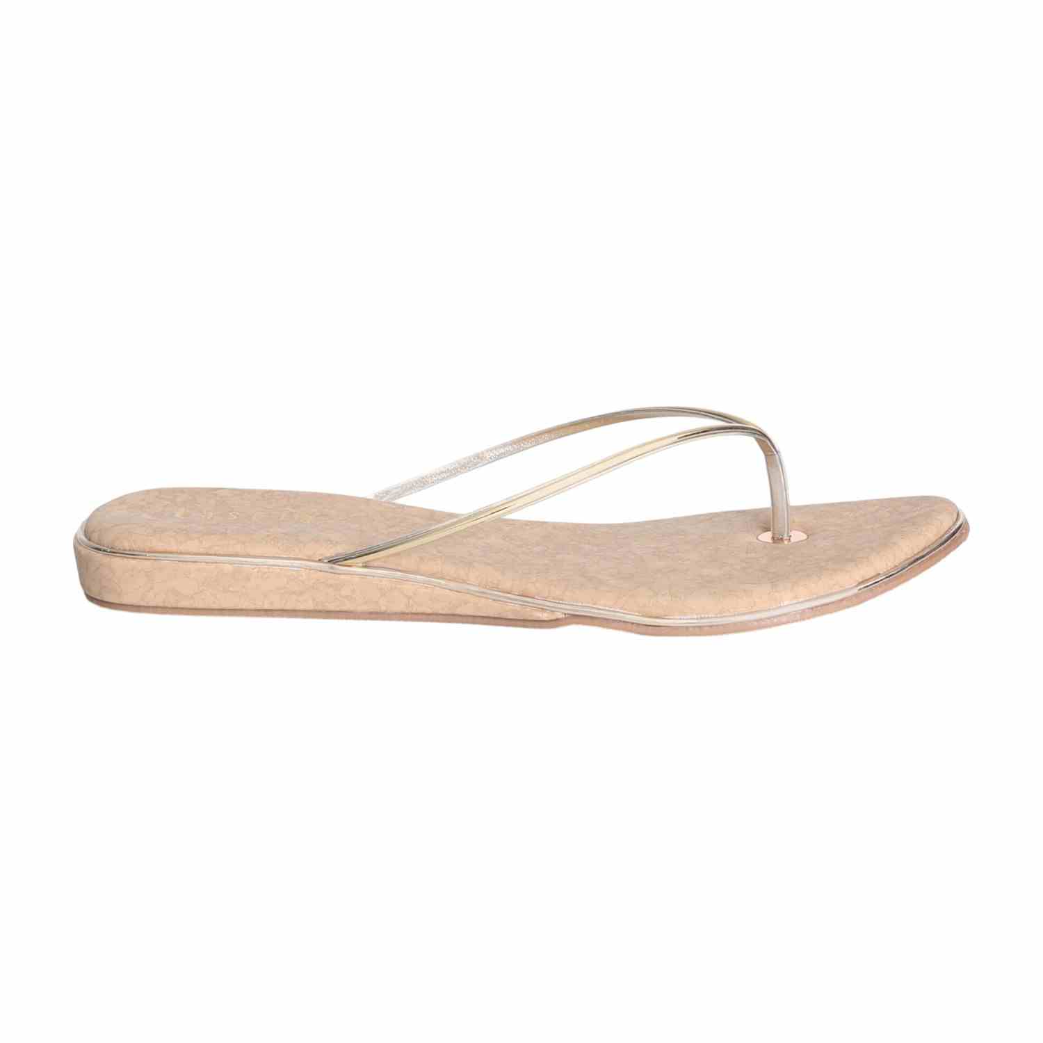 Women Gold Metallic comfort Flip-Flops