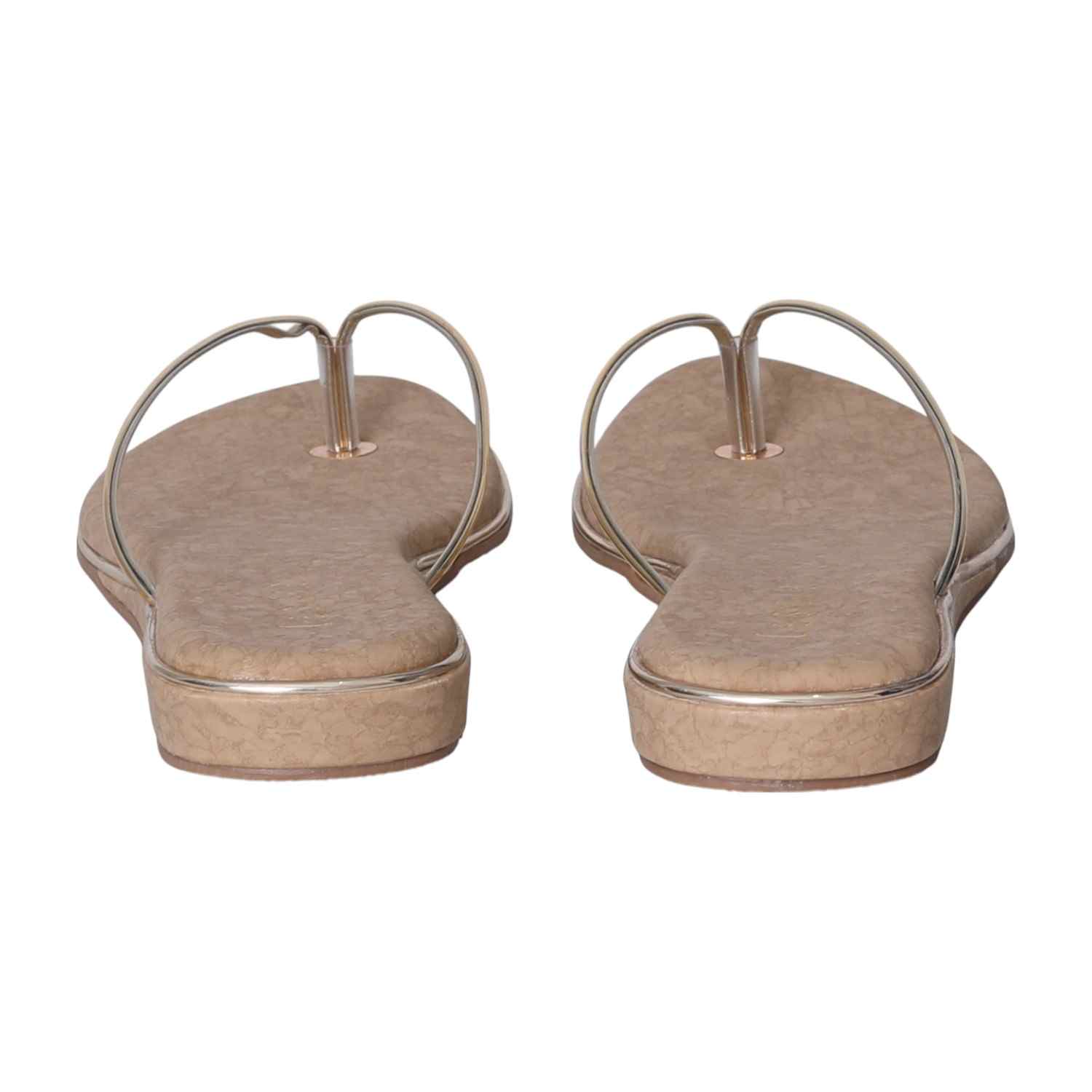 Women Gold Metallic comfort Flip-Flops