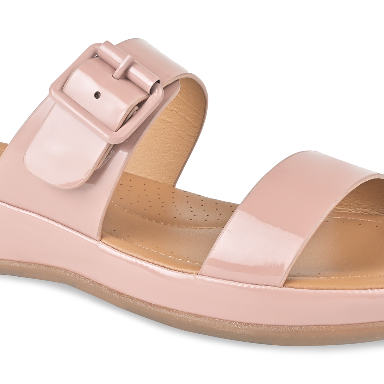 Green Women Patent Casual Flats