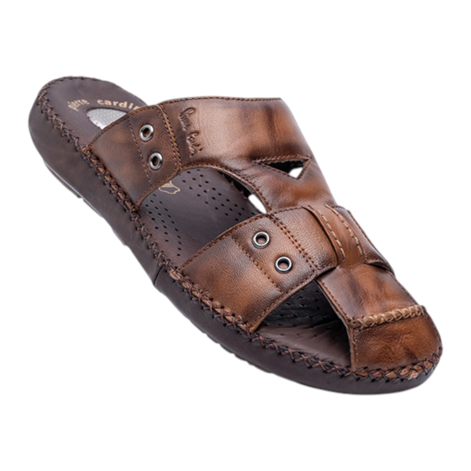 Mens Leather slipper Tan
