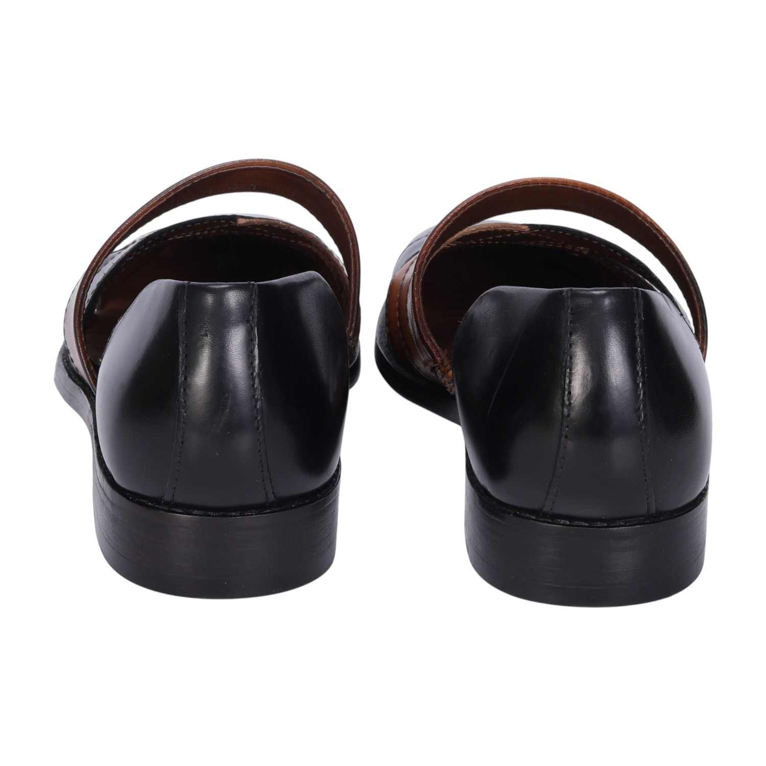 Men Black & Tan Leather Ethnic Peshawari Sandals