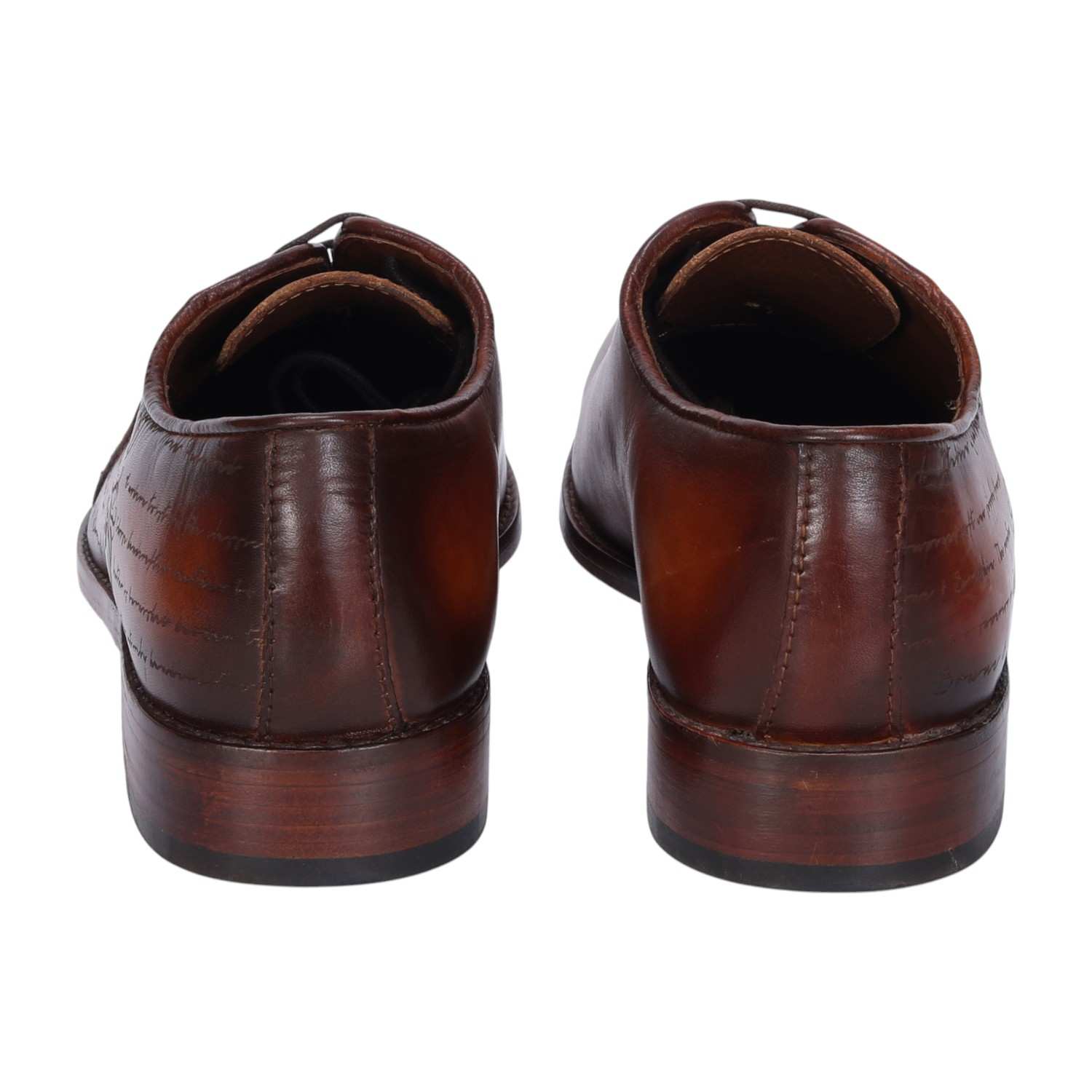 Men Tan Oxford Lace-Up Contrasting laser Formal Leather Shoe