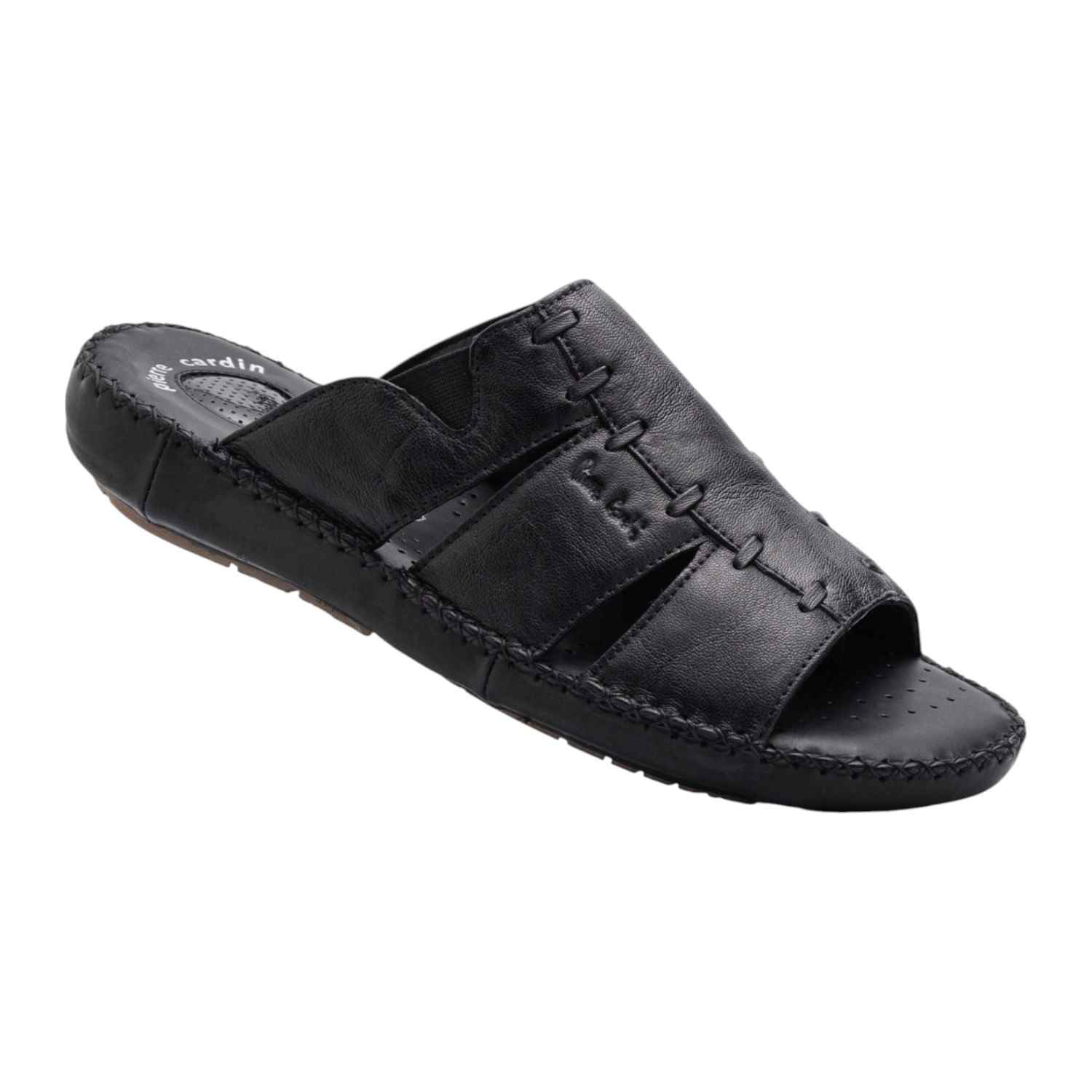 Mens Leather slipper Black