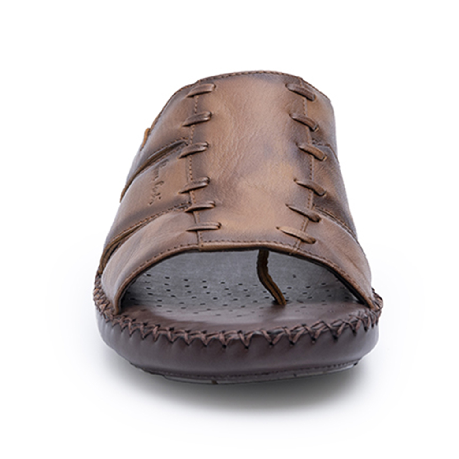 Mens Leather slipper Tan