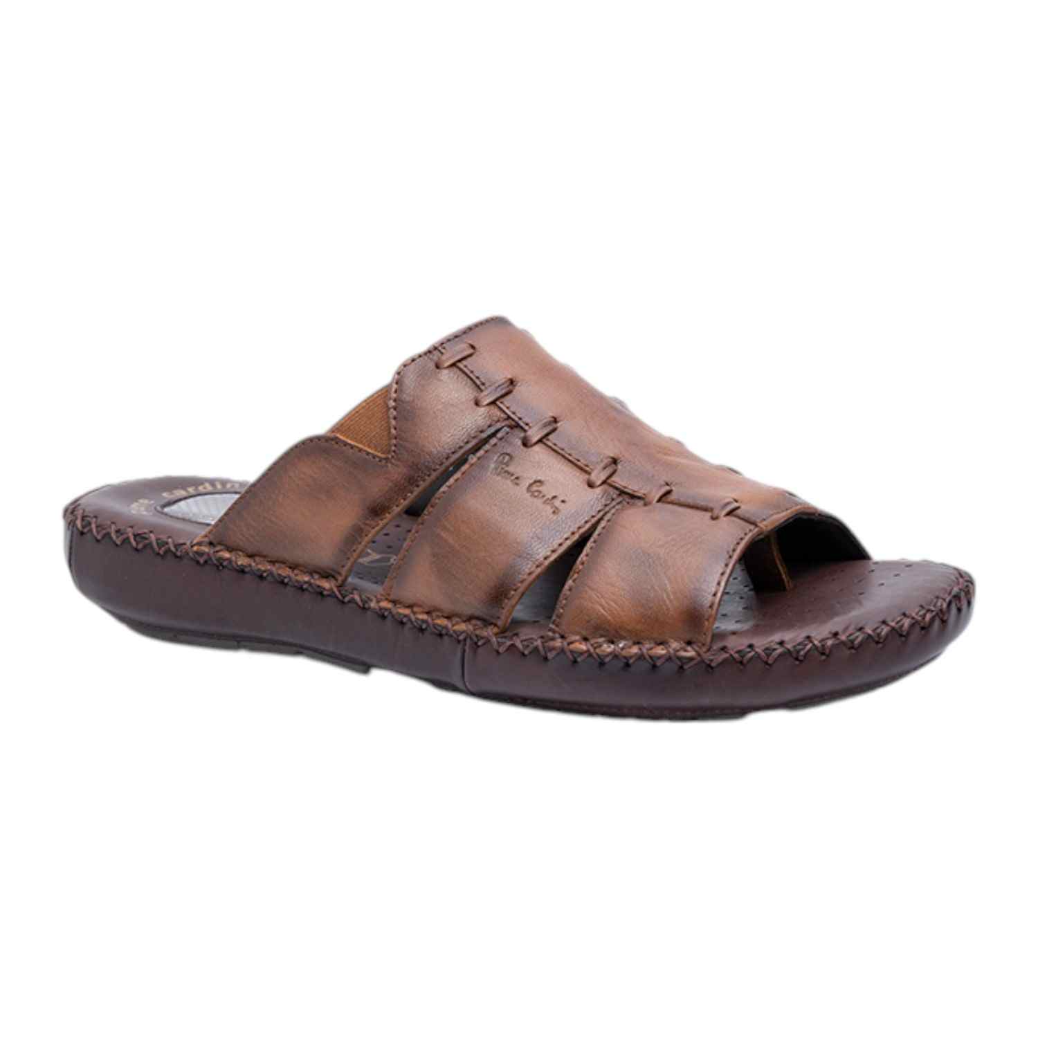 Mens Leather slipper Tan