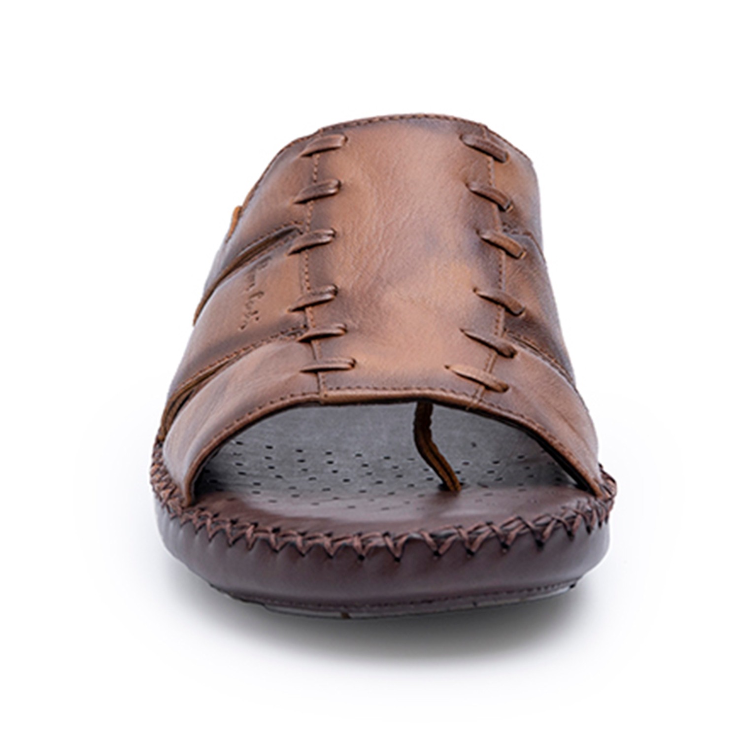Mens Leather slipper Tan