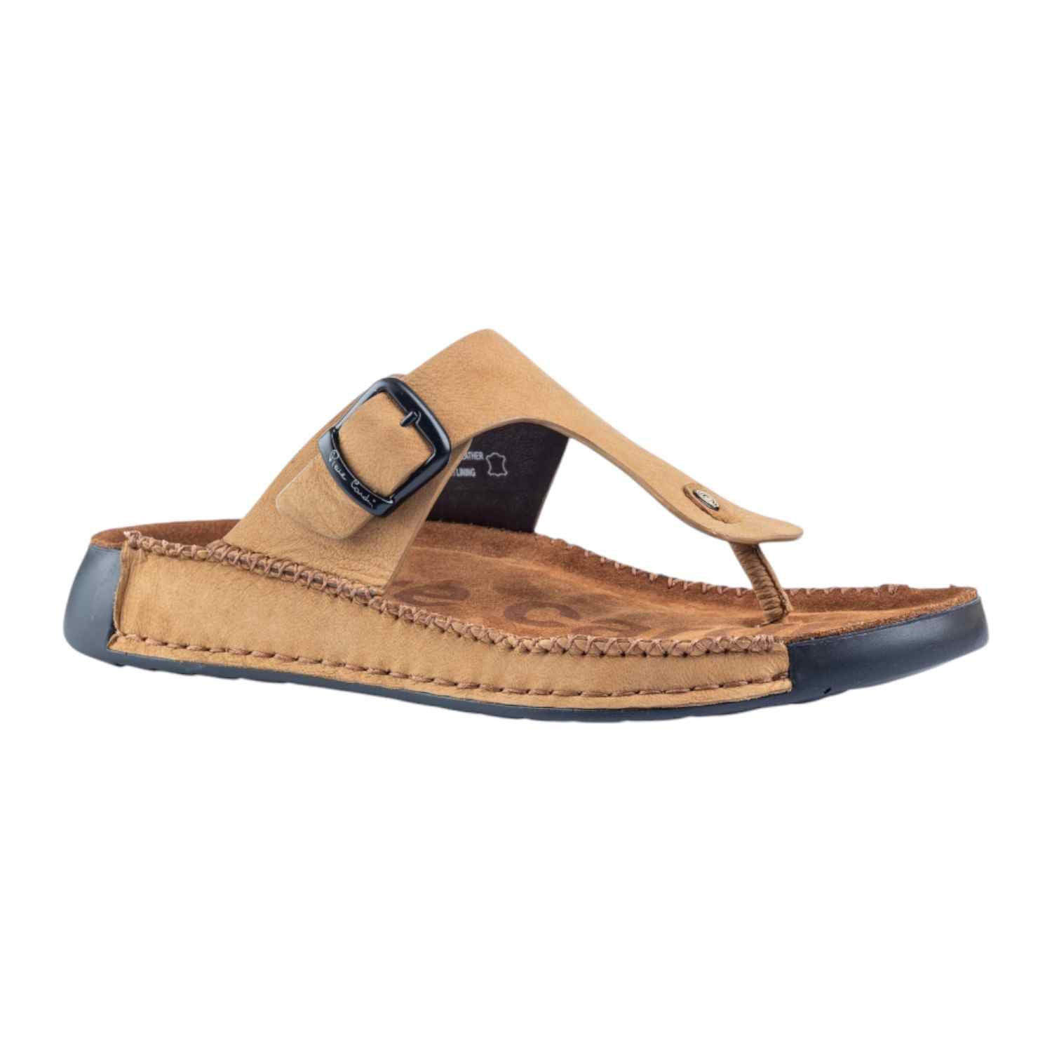 Men's leather Thong Camel