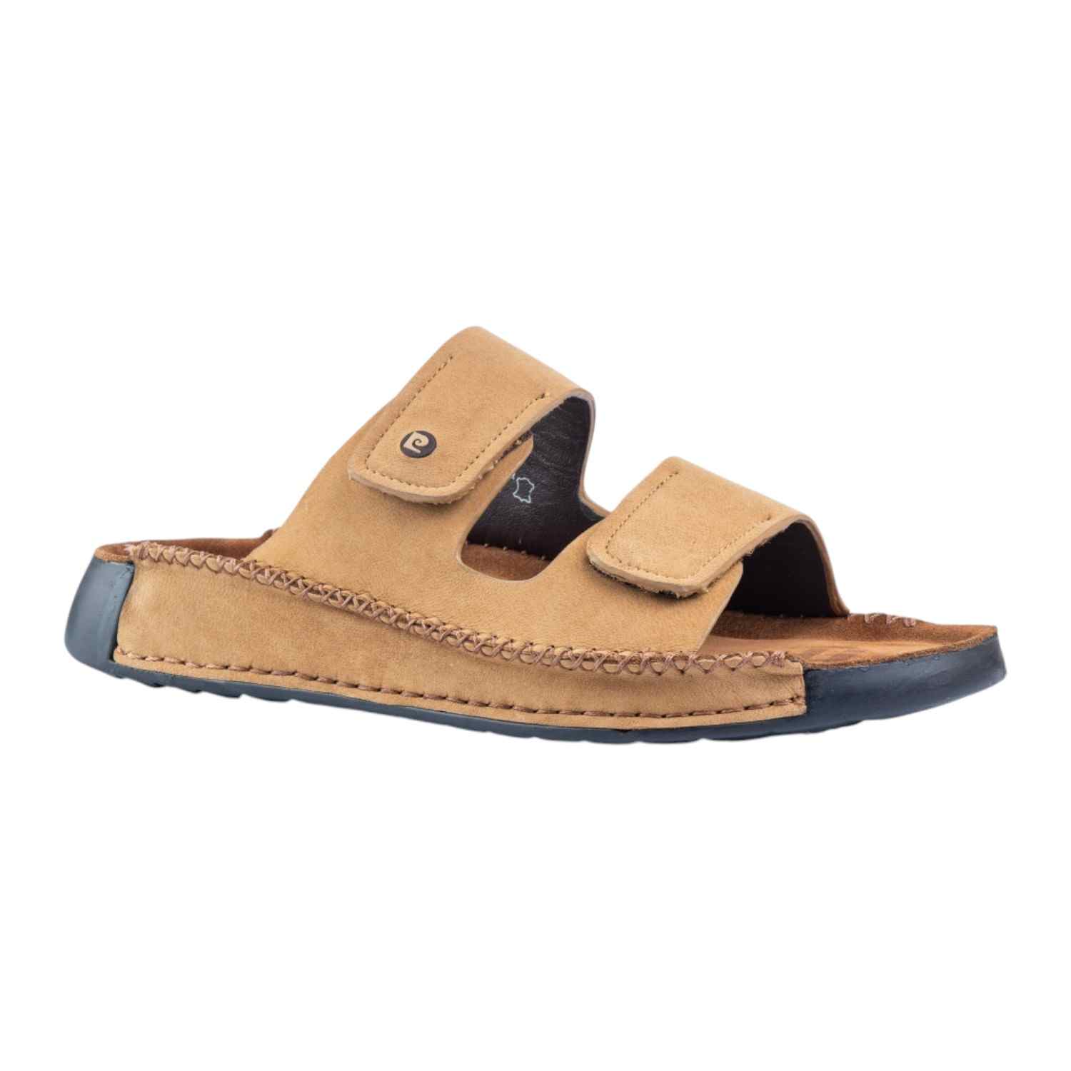 Mens Leather slipper Camel