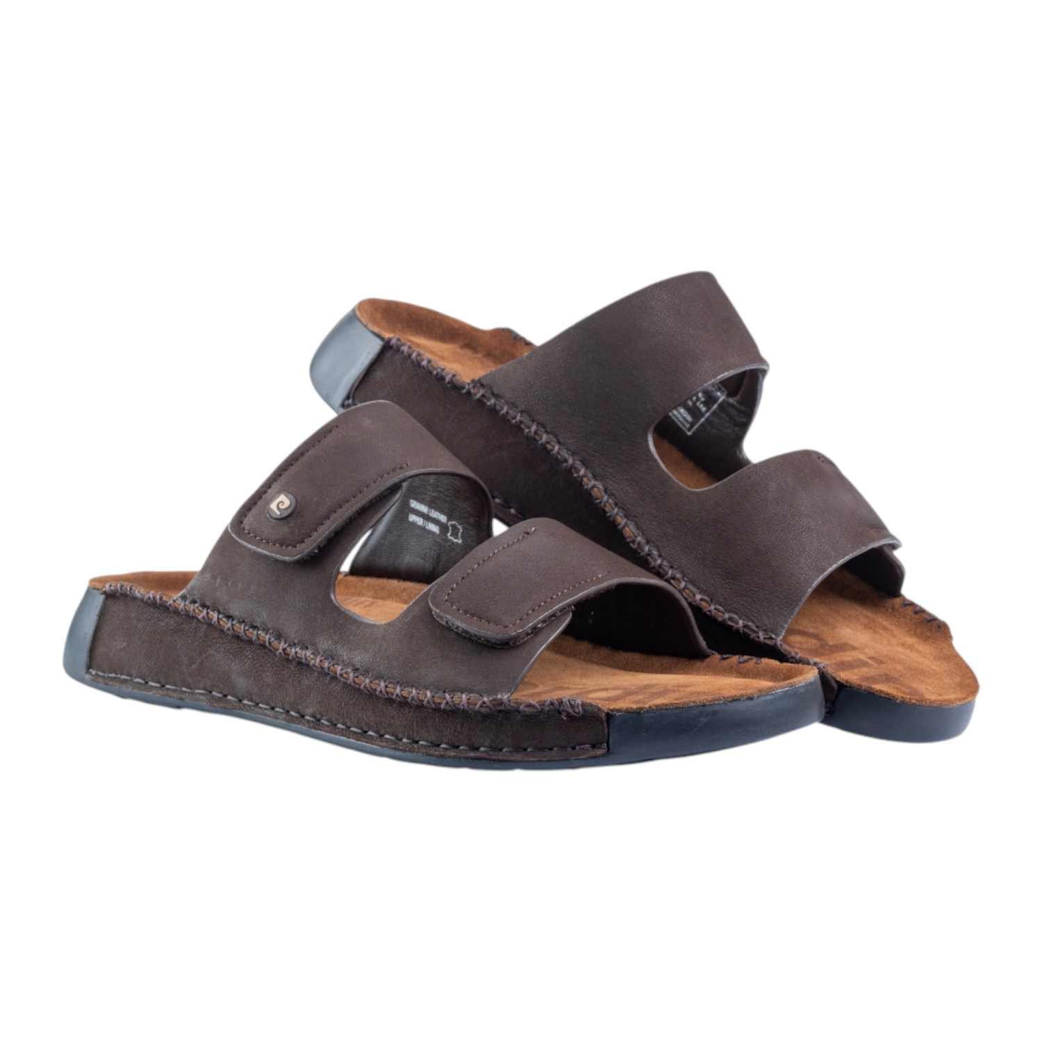 Mens Leather slipper Café