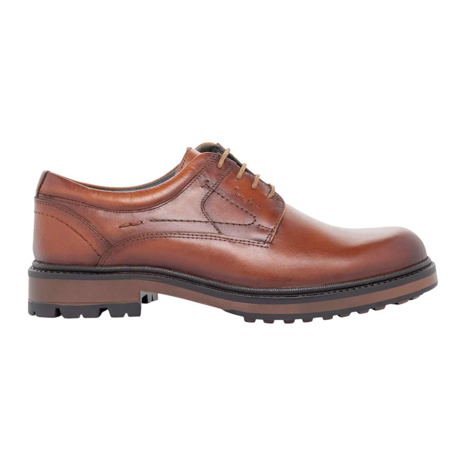 Mens Shoe Casual Laceup Cognac
