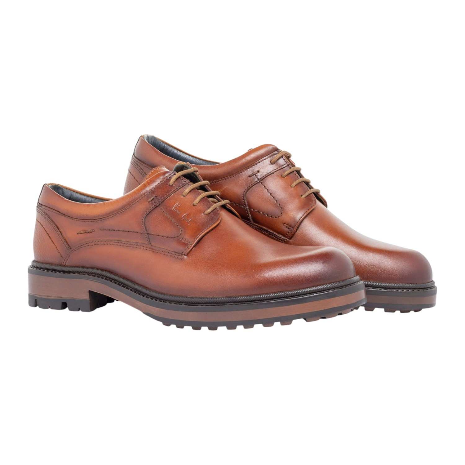 Mens Shoe Casual Laceup Cognac