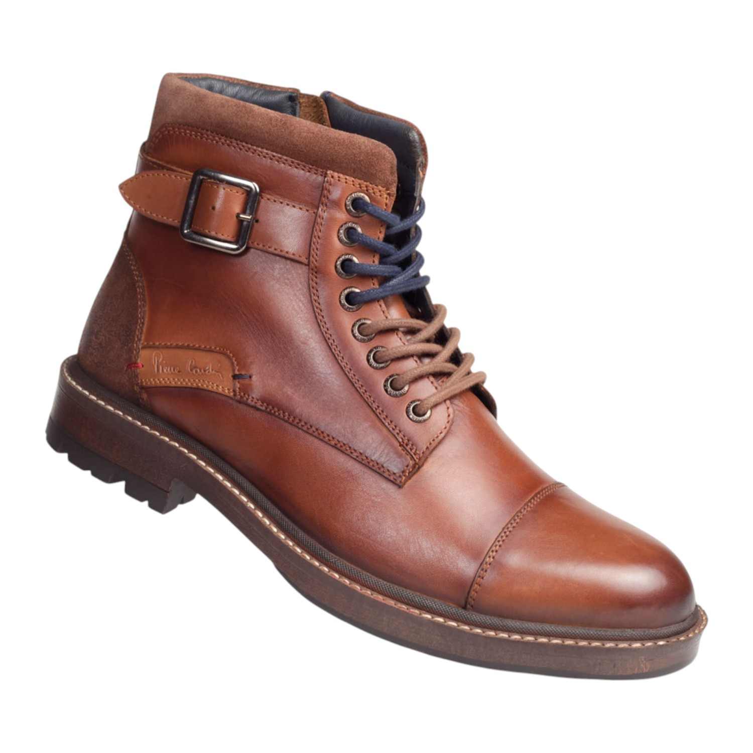 Mens Boot Laceup Cognac