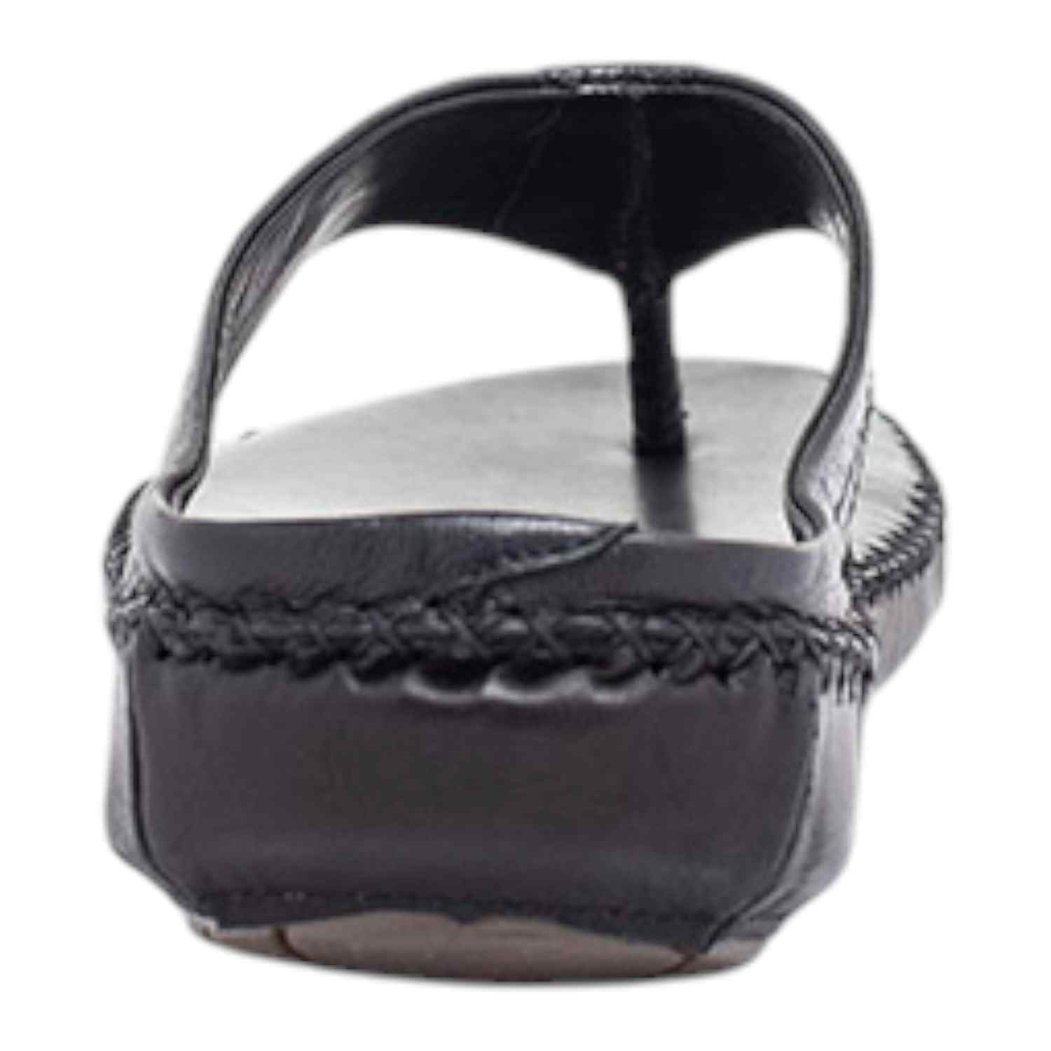 Men's leather Thong Black