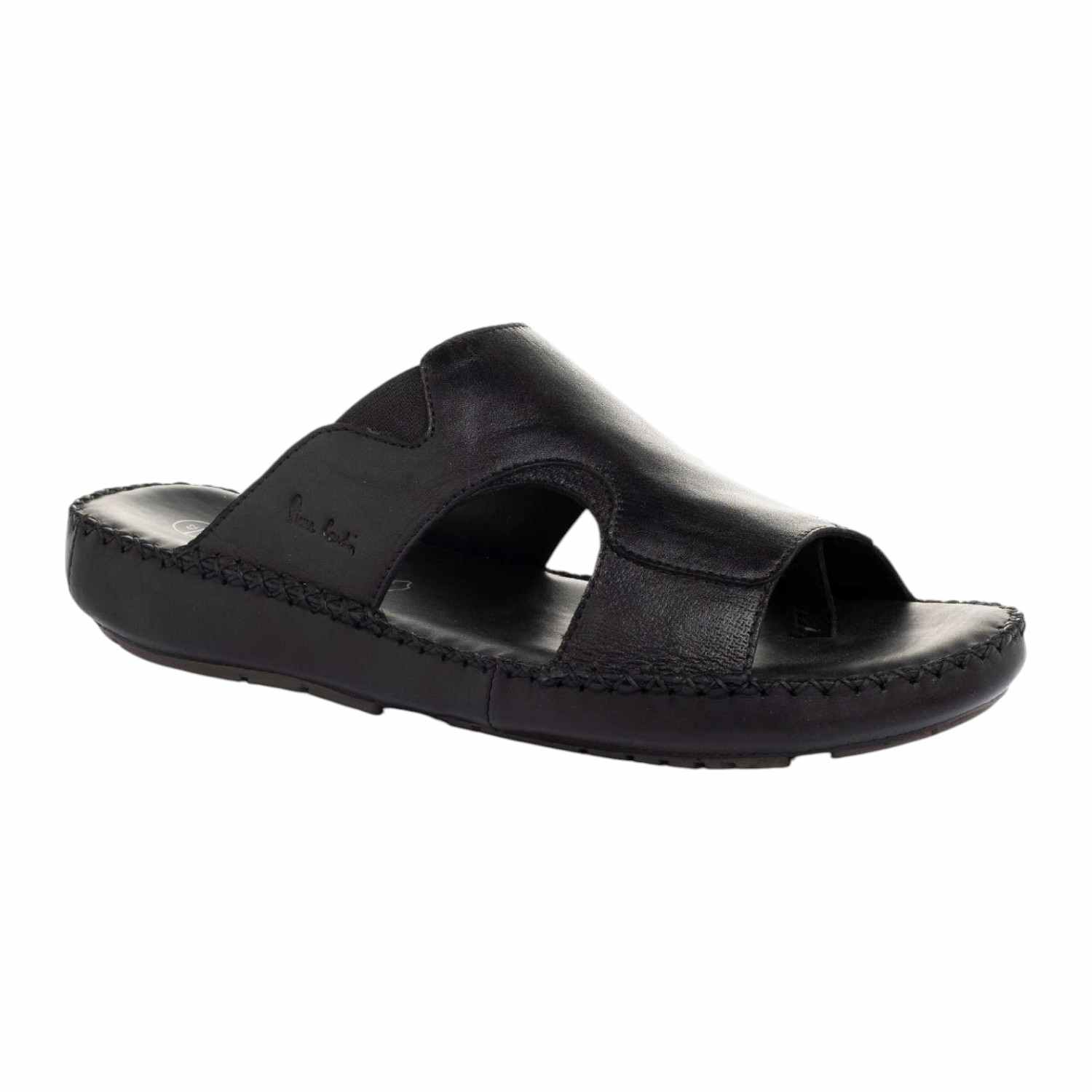 Mens Leather slipper Black