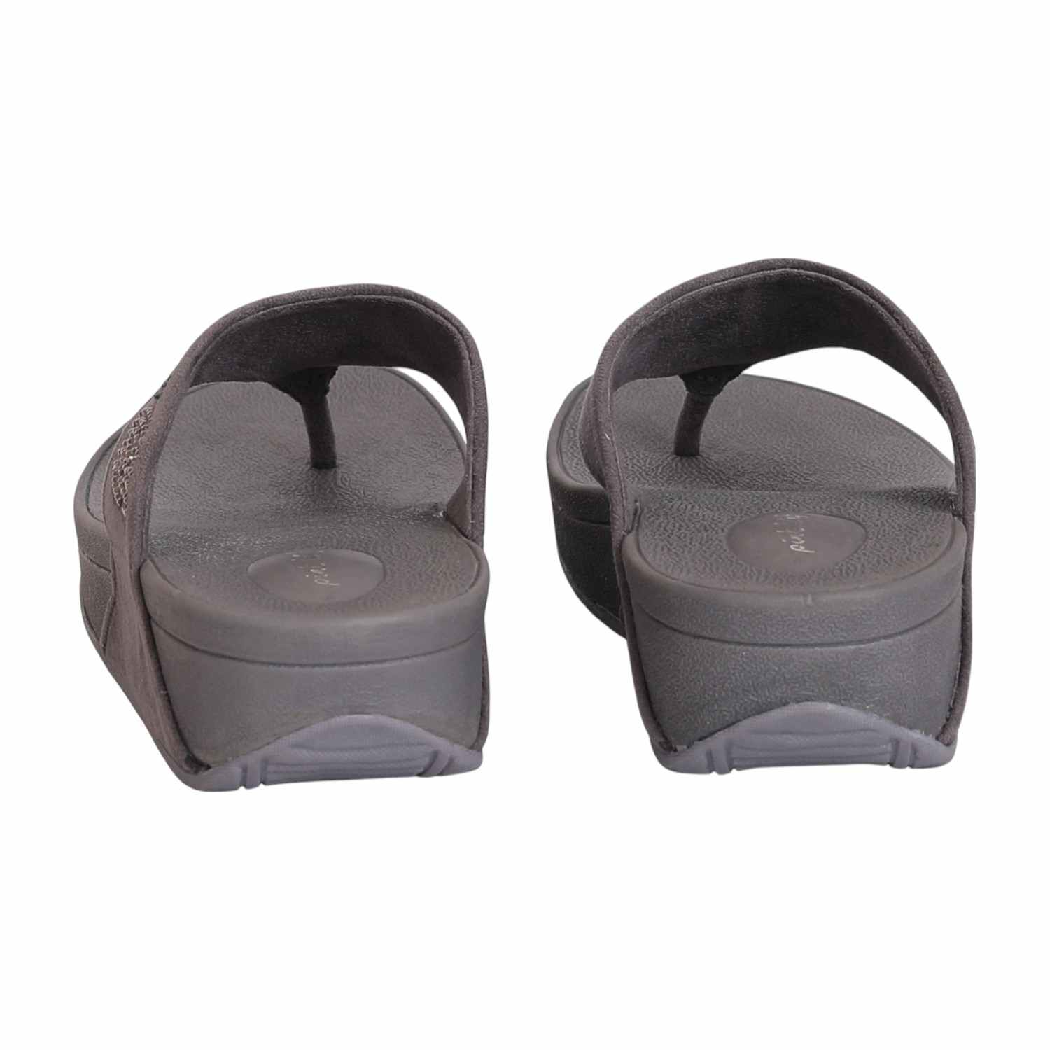 Women Stone Candy Grey T-strap Flats