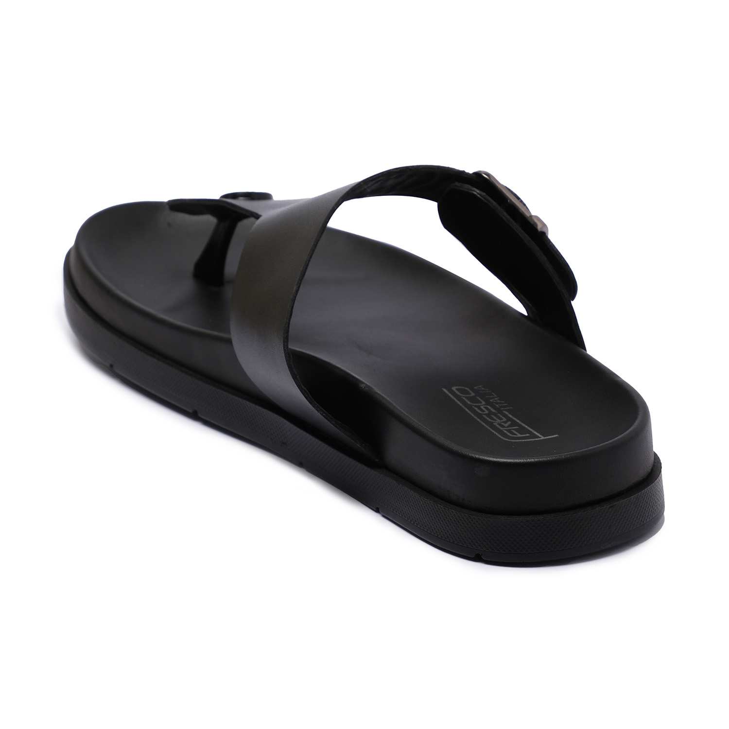 Black Casual T-Strap chappal For Men