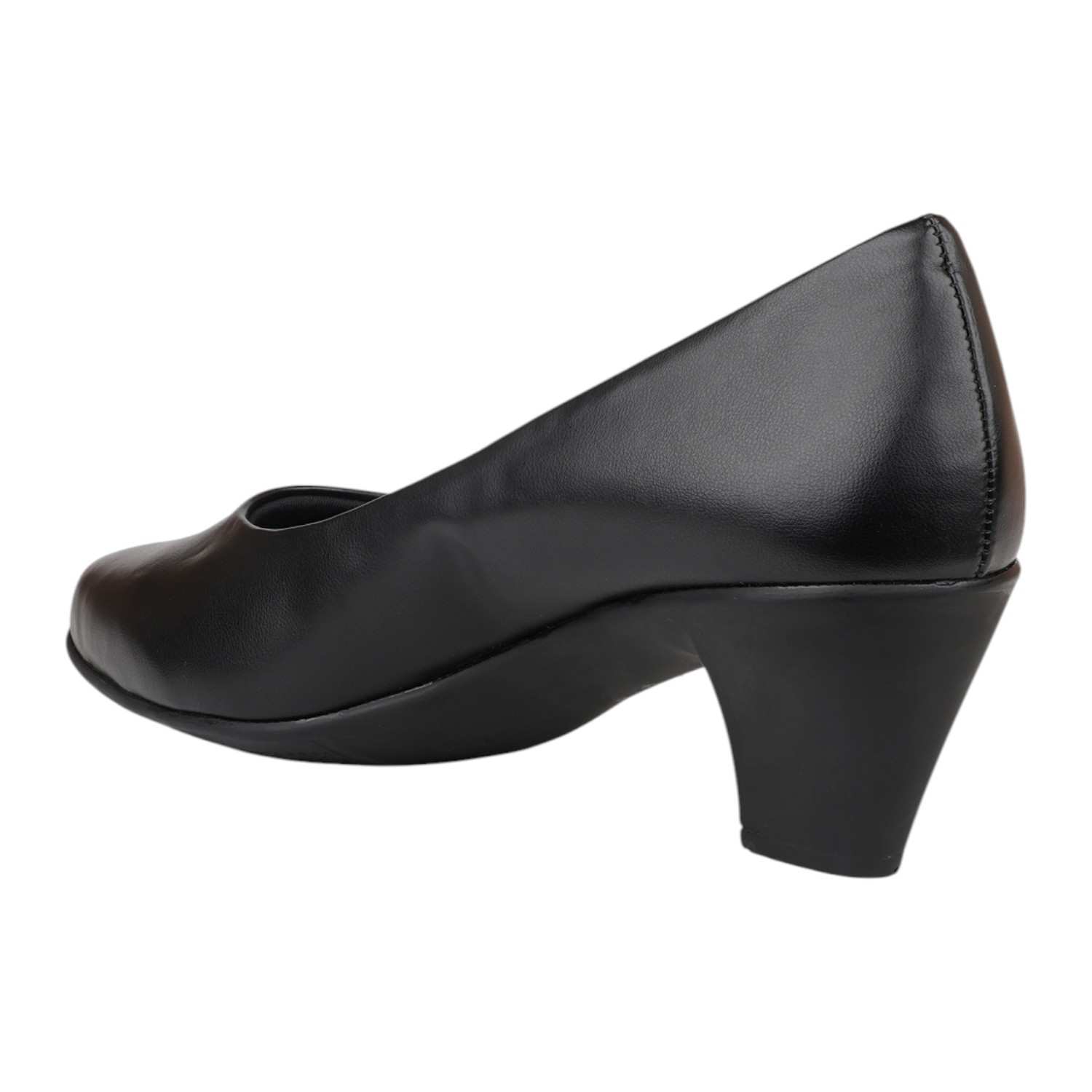 Women Black Kitten Heel Pumps